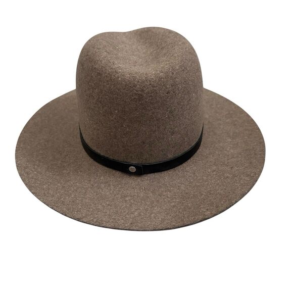 Janessa Leone Wool Fedora Hat Wide Brim Brown Made in USA Women’s Small main image 6